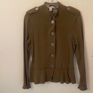 Bozzolo Olive Button-Up Utility Jacket